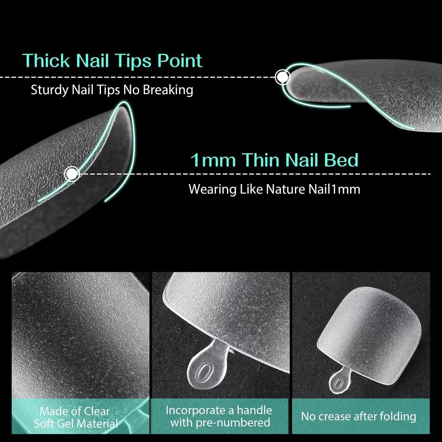 Soft Gel Toes Tips Box of 550