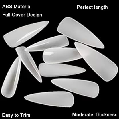 Almond Shaped Artificial Acrylic Nails - 500 Piece