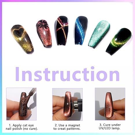 6 in 1 Professional Cat Eye Magnet Tool with Strong 3D Effect