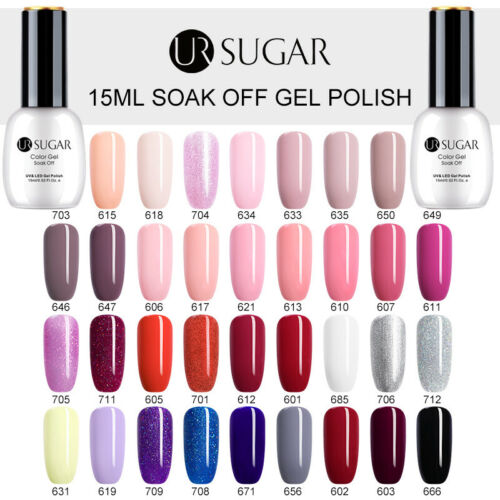 UR SUGAR 15ml Nail UV Gel Polish – Soak-Off Nail Art Gel Each