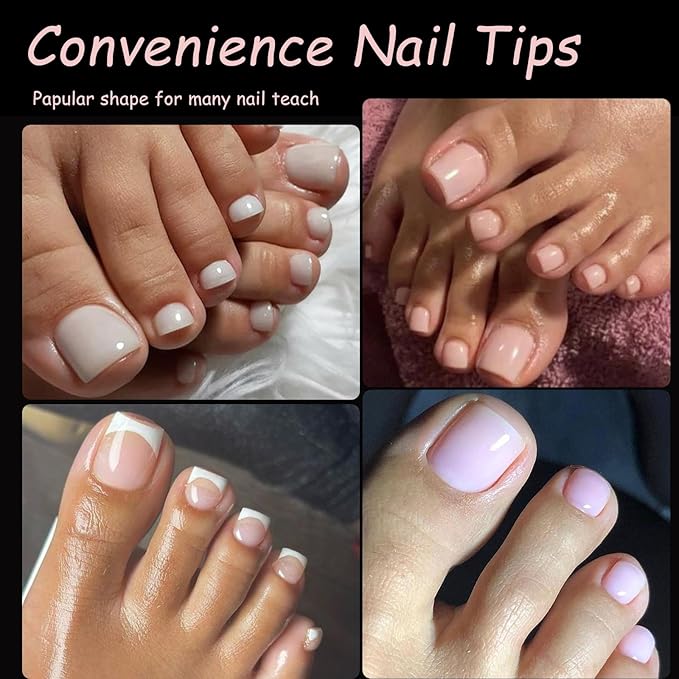 550 Soft Gel Tips Matte Toe False Nail