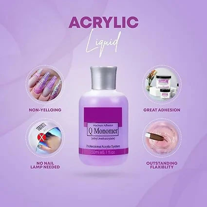 EZ Flow Purple Q Monomer Acrylic Nail Liquid__150ml