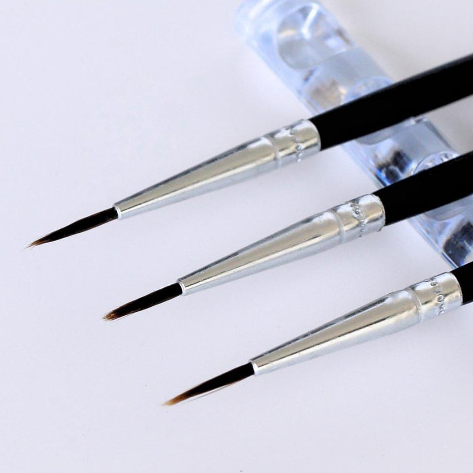 Acrylic Nail Art Brushes Pack of 3