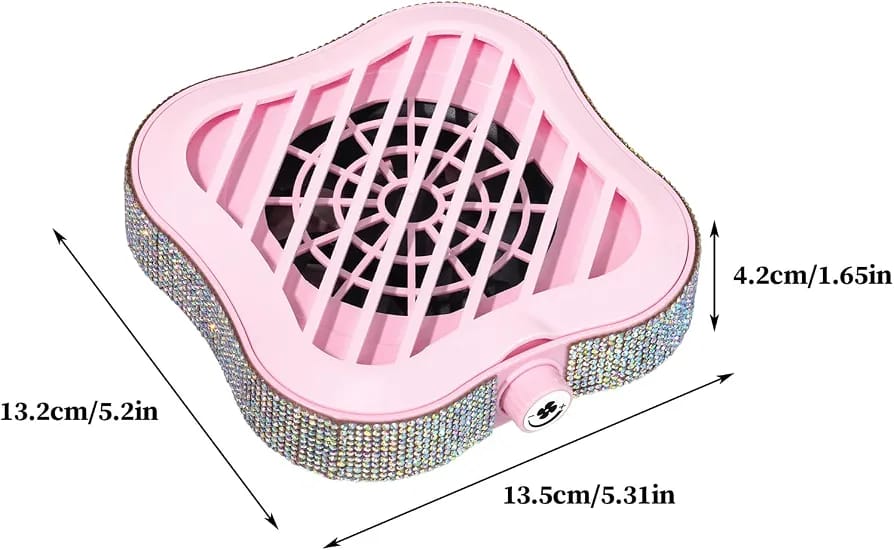 Professional Nail Dust Collector with Dual Reusable Filters.