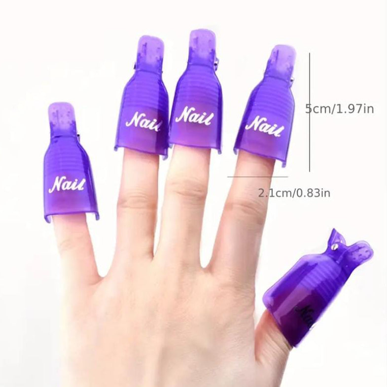 Plastic Nail Art Soak Off Clips Polish Remover Tool