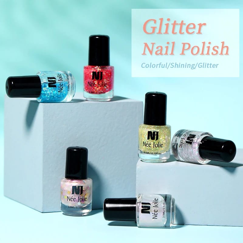 Nee Jolie Glitter Nail Polish - 3.5ml (Pack of 3)