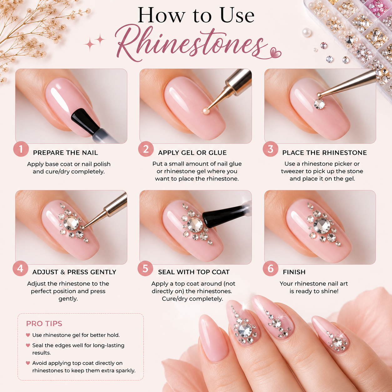 Nail Charms & Rhinestones accessories.