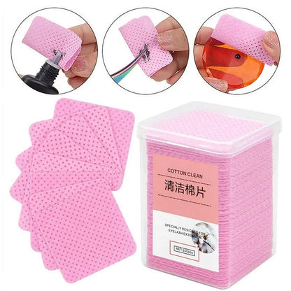 100 pcs lint free wipes_Pink