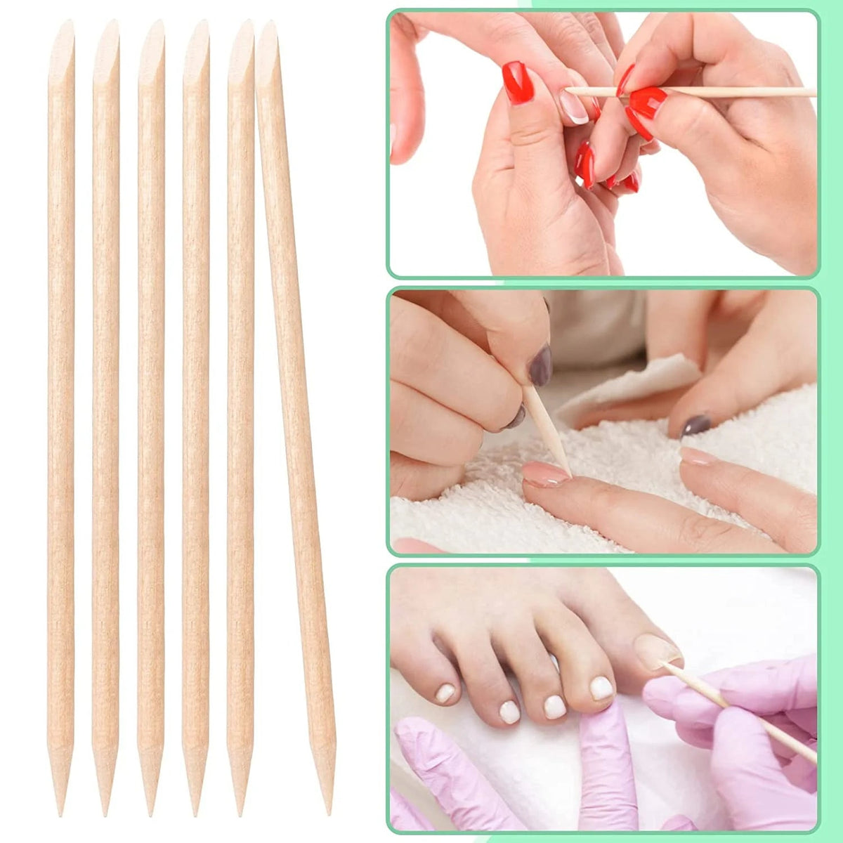 Wooden Nail Cuticle Sticks