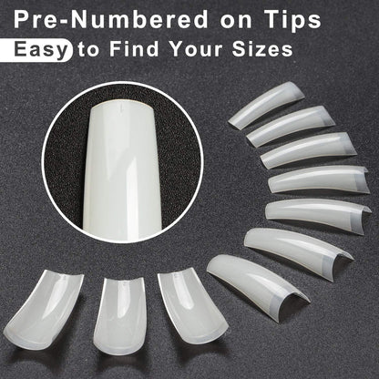 Acrylic C-Cut Shape  False Nail Tips Box
