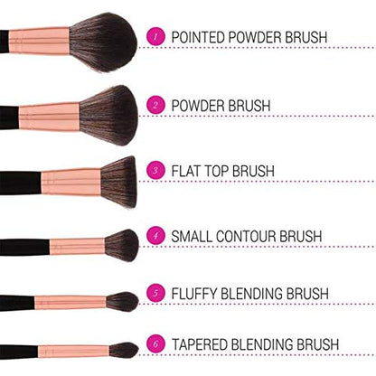 BH Signature Rose Gold 13 Piece Brush Set with Holder (black)
