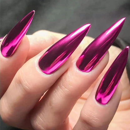 Pink Nail Mirror Chrome Powder Dust