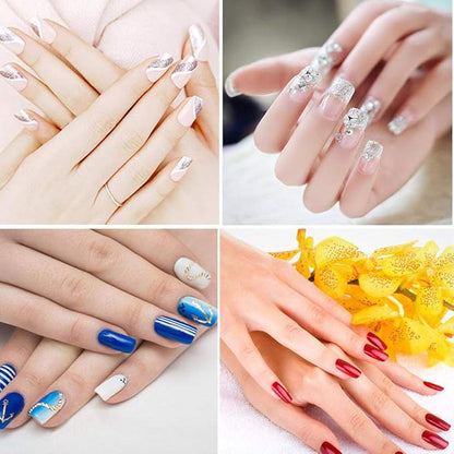 Acrylic Nail Tips White 500Pcs French Artificial False Tip for Manicure Nails Art Salons & Home DIY