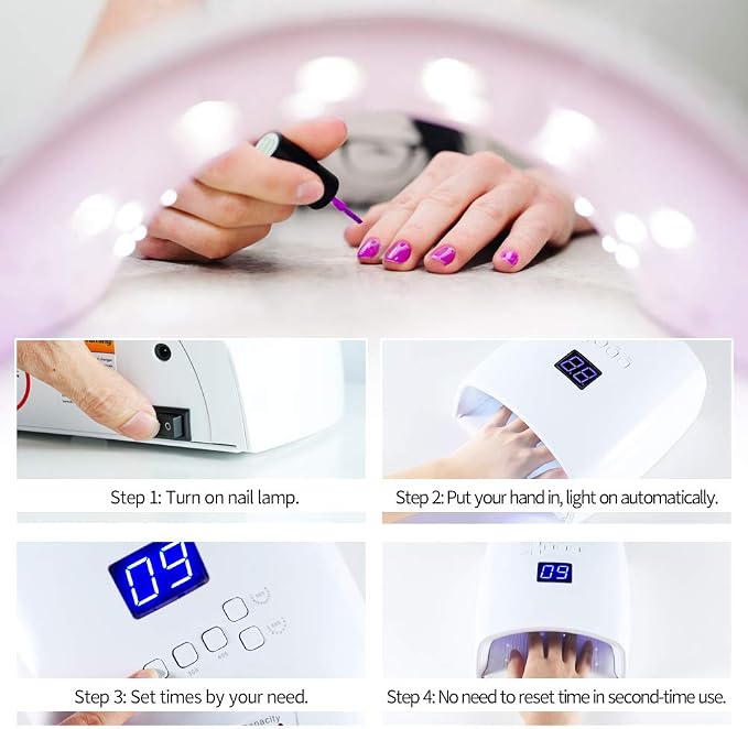 Rechargeable UV LED Nail Lamp – Professional Cordless Nail Curing Lamp