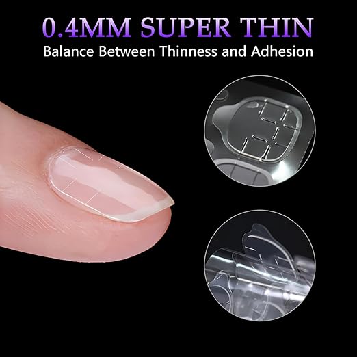 10 Sheets of Nail Glue Stickers for Press-On Nails.