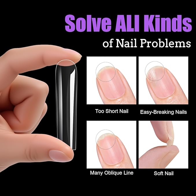 240Pcs Square Soft Gel Nail Tips