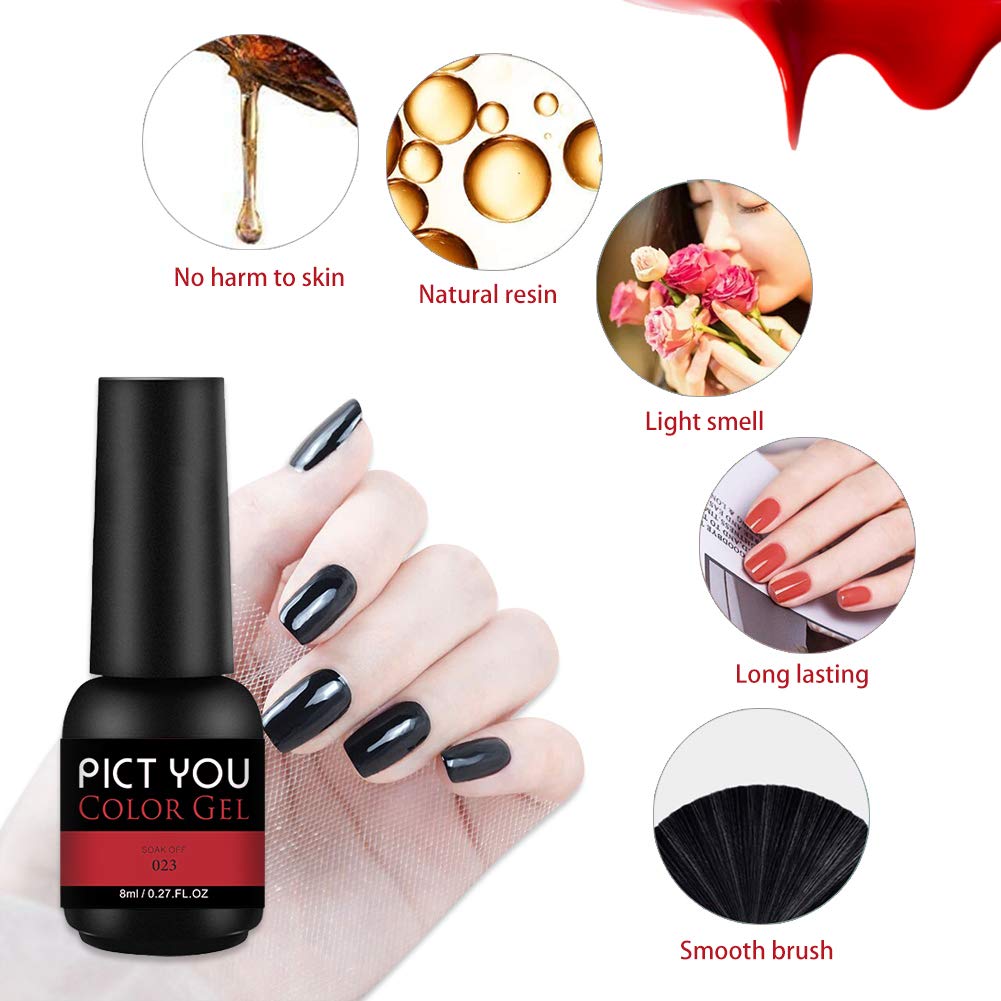 PICT YOU Nail Gel Kits 8ml Color Nail Gel Polish (Set of 10)