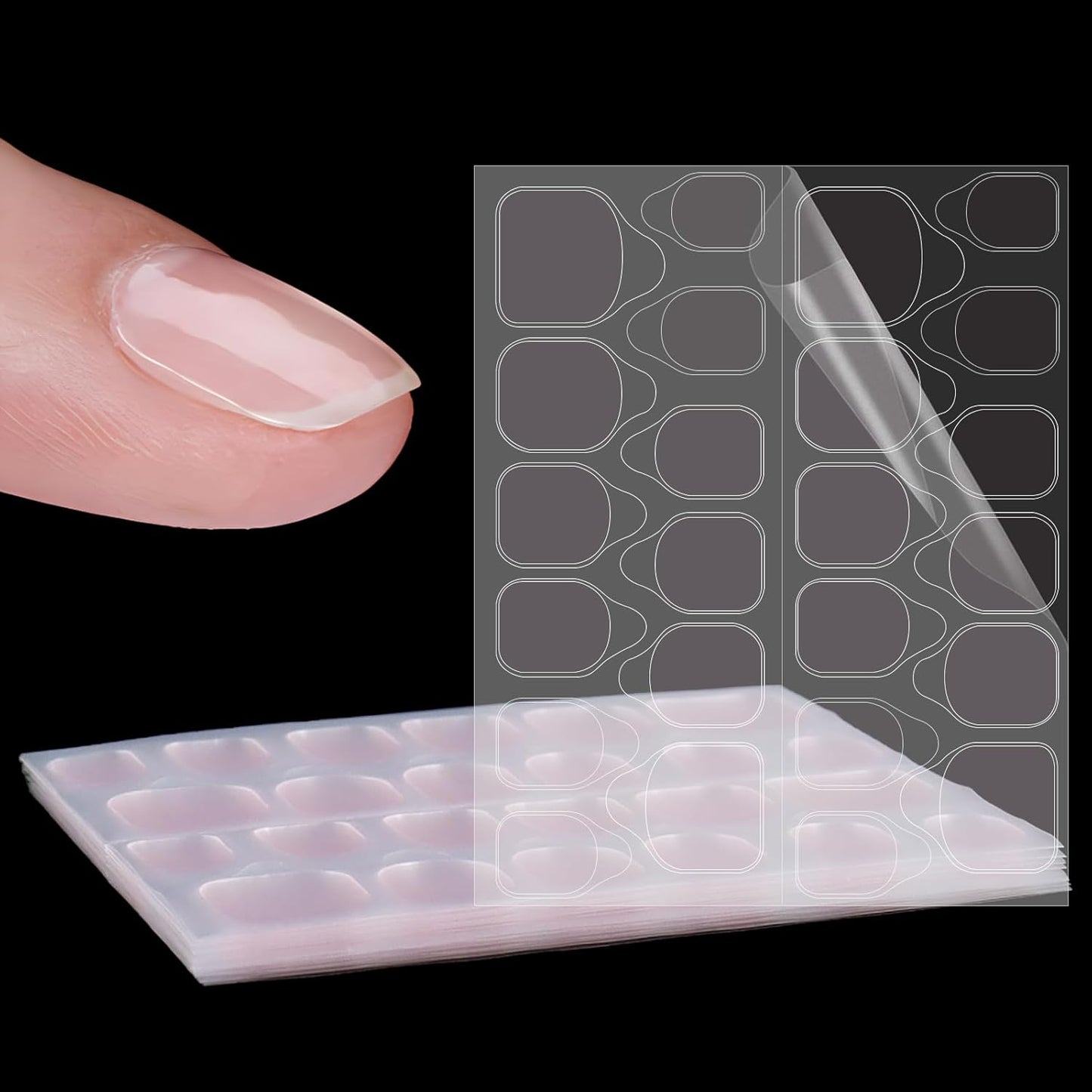 10 Sheets of Nail Glue Stickers for Press-On Nails.