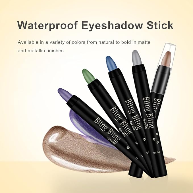 Glitter Eyeshadow Stick Colorful Set, Shimmer Glitter Pearl Crayon, jelly eyeshadow stick each