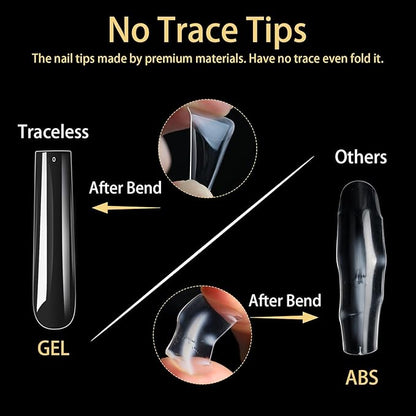 240Pcs Square Soft Gel Nail Tips