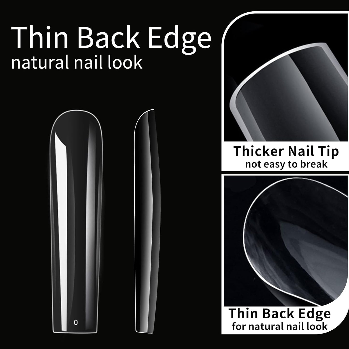 240Pcs Square Soft Gel Nail Tips