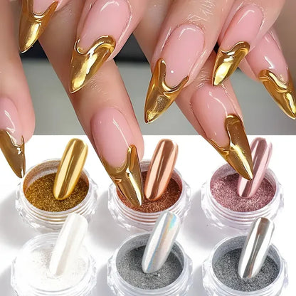 Metallic Chrome Mirror Nail Powder Set Each