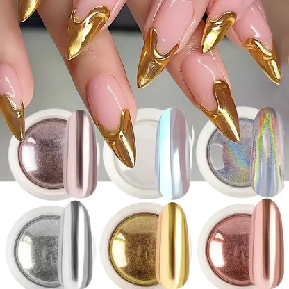 Metallic Chrome Mirror Nail Powder Set Each