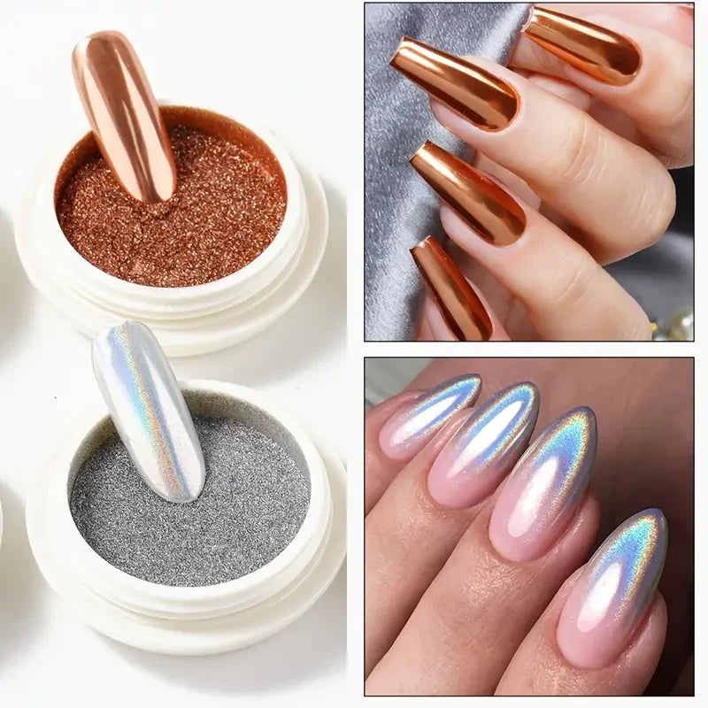 Metallic Chrome Mirror Nail Powder Set Each