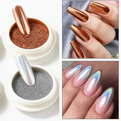Metallic Chrome Mirror Nail Powder Set Each