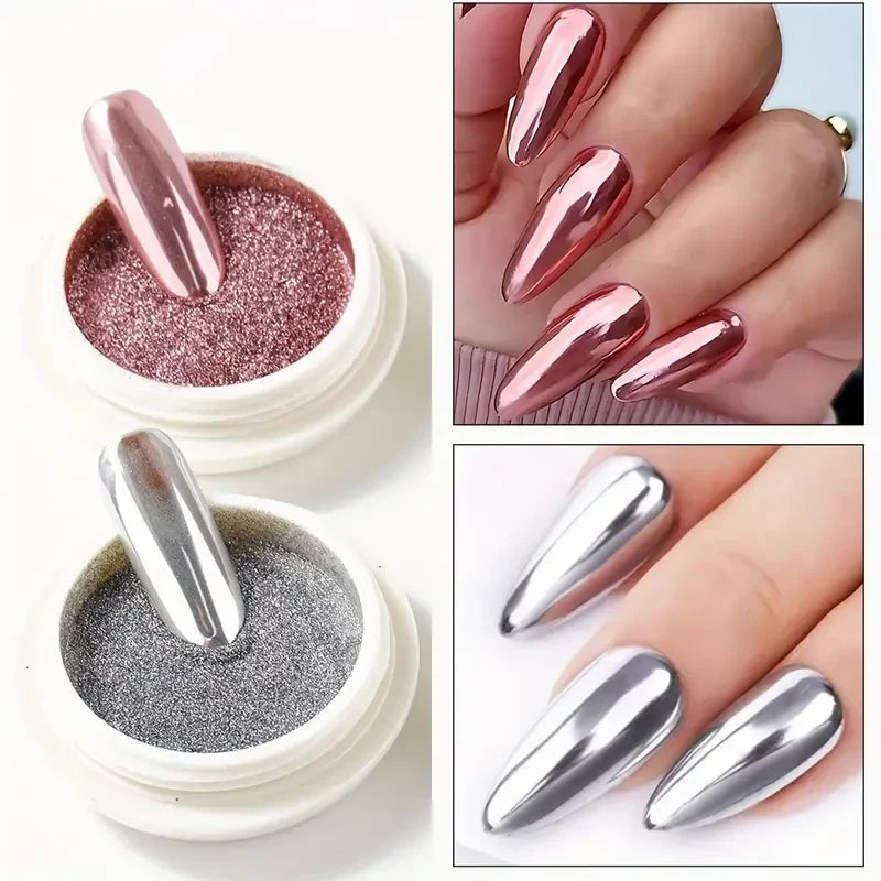 Metallic Chrome Mirror Nail Powder Set Each