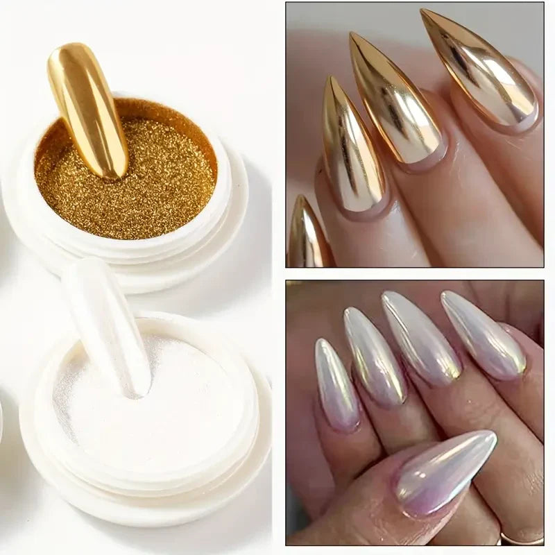 Metallic Chrome Mirror Nail Powder Set Each