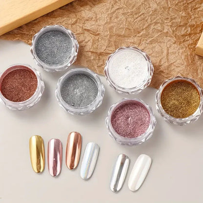 Metallic Chrome Mirror Nail Powder Set Each