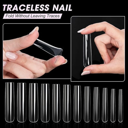 Extra Long Square Full Cover Nail 240 pcs/BOX