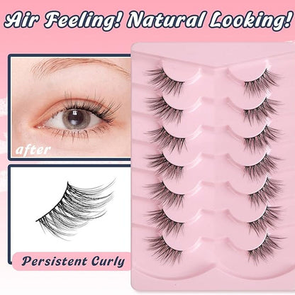Half Lashes Cat Eye False Eyelashes – Natural Look (14MM)