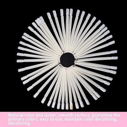 False Nail Tips Nature Clear  – Finger Full Card Nail Art Display Practice Tools Each.