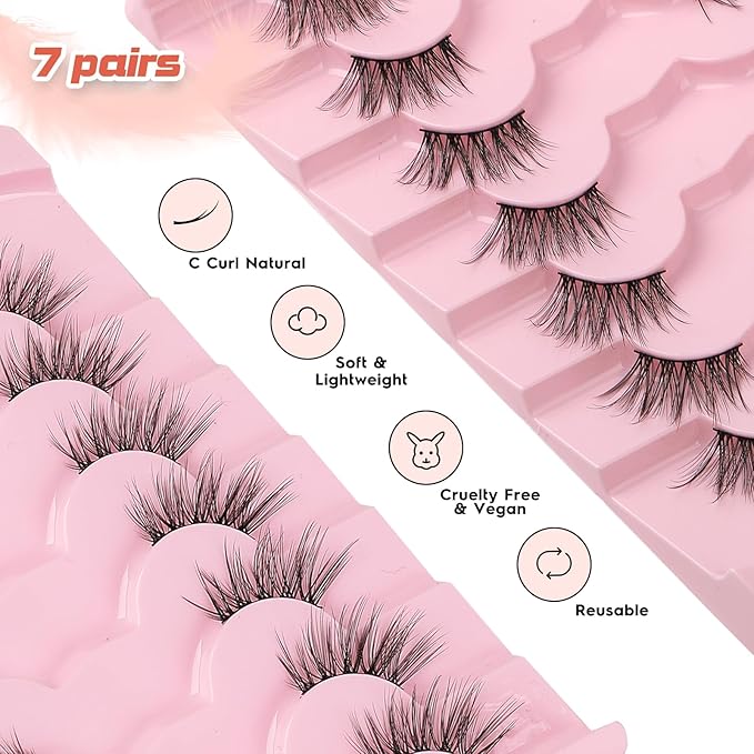Half Lashes Cat Eye False Eyelashes – Natural Look (14MM)