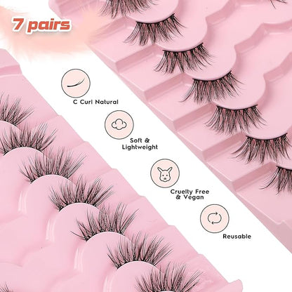 Half Lashes Cat Eye False Eyelashes – Natural Look (14MM)