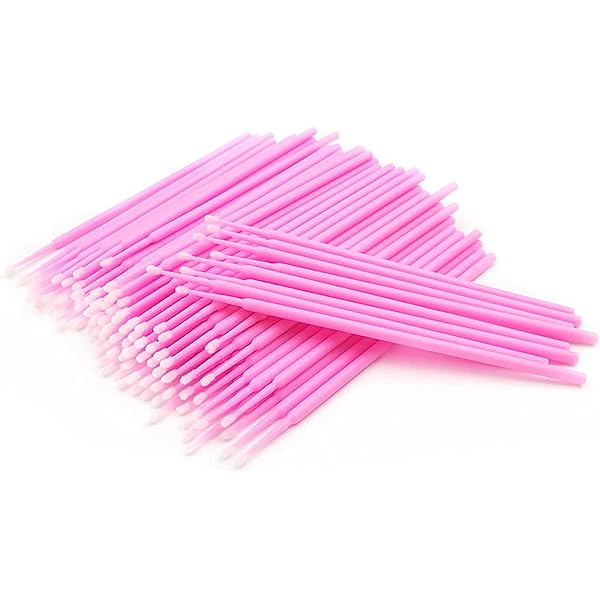 100x Mini Disposable Cotton Swabs Micro Brush Applicators Eyelash Extensions