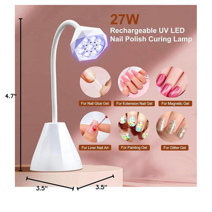 27W Rechargeable Mini LED UV Nail Lamp