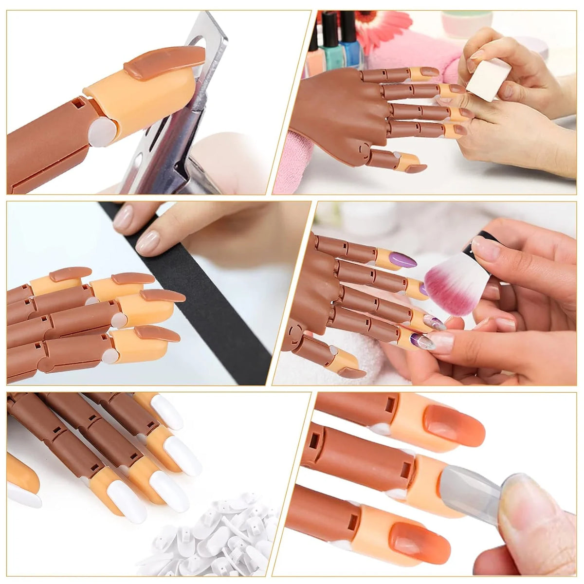 Professional Flexible Nail Training Hand
