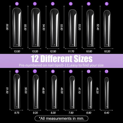 240Pcs Square Soft Gel Nail Tips