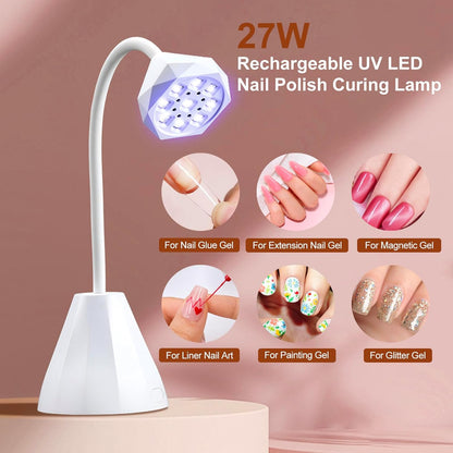 27W Rechargeable Mini LED UV Nail Lamp