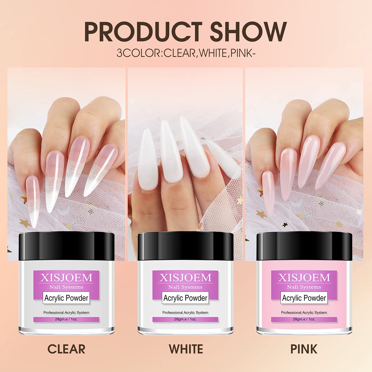 XISJOEM Nail System Acrylic Powders Each