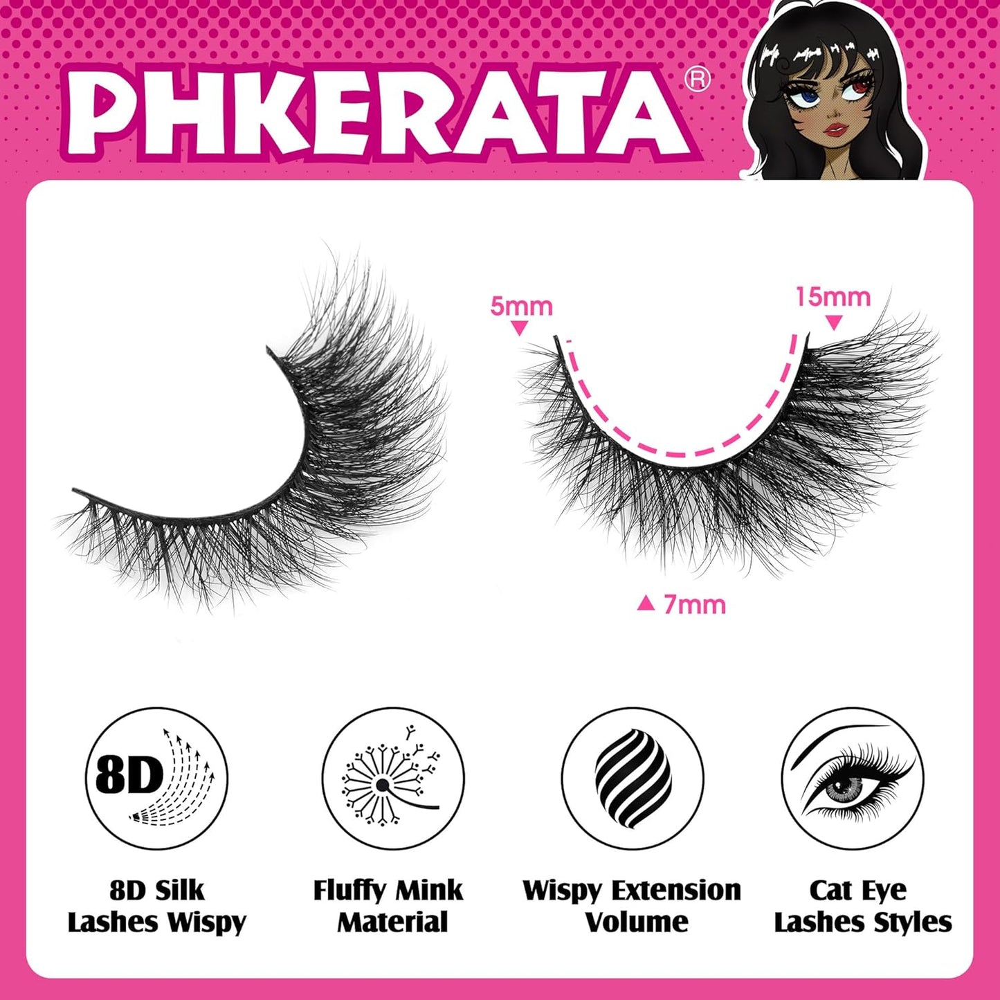 Cat Eye  False Lashes (Pack of 10)