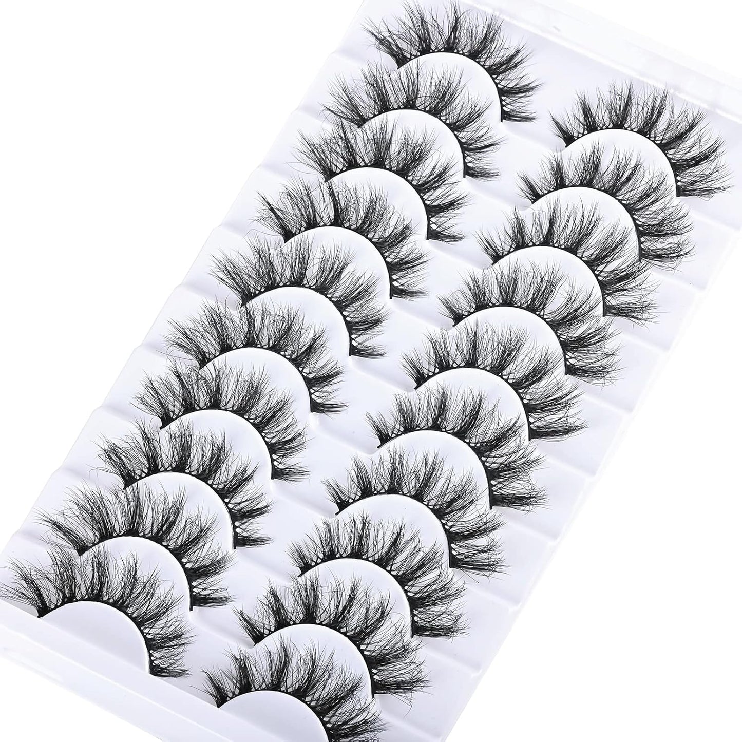 FARRED Cat Eye Lashes False Eyelashes Natural Look 10 Pairs 9‑15 mm