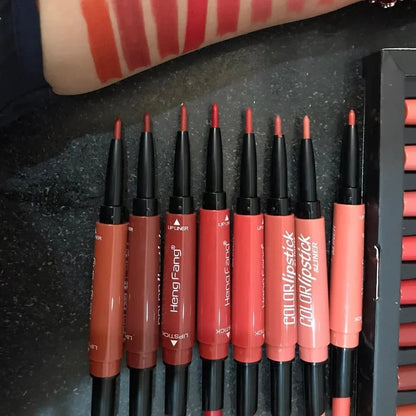Heng Fang 2 in 1 Multi Color Velvet Lipliner & Lipstick