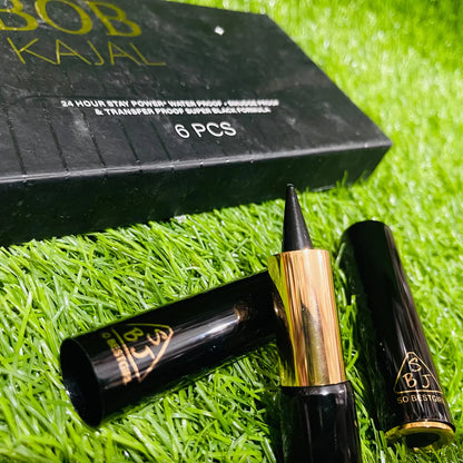BOB Lipstick Black Kajal (Pack of 6)