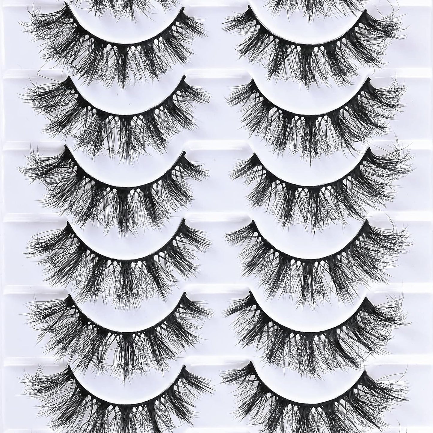 FARRED Cat Eye Lashes False Eyelashes Natural Look 10 Pairs 9‑15 mm
