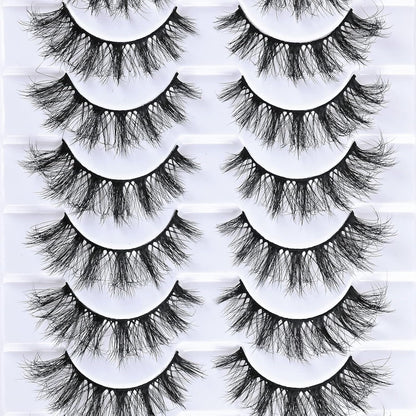 FARRED Cat Eye Lashes False Eyelashes Natural Look 10 Pairs 9‑15 mm
