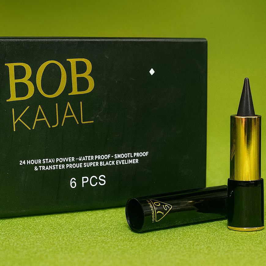 BOB Lipstick Black Kajal (Pack of 6)